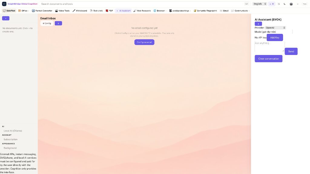 Cognition email and AI assistant